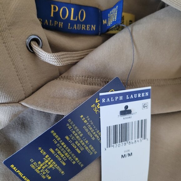 NWT RALPH LAUREN Double Knit Men's Hoodie in Khaki Size M - Picture 5 of 5